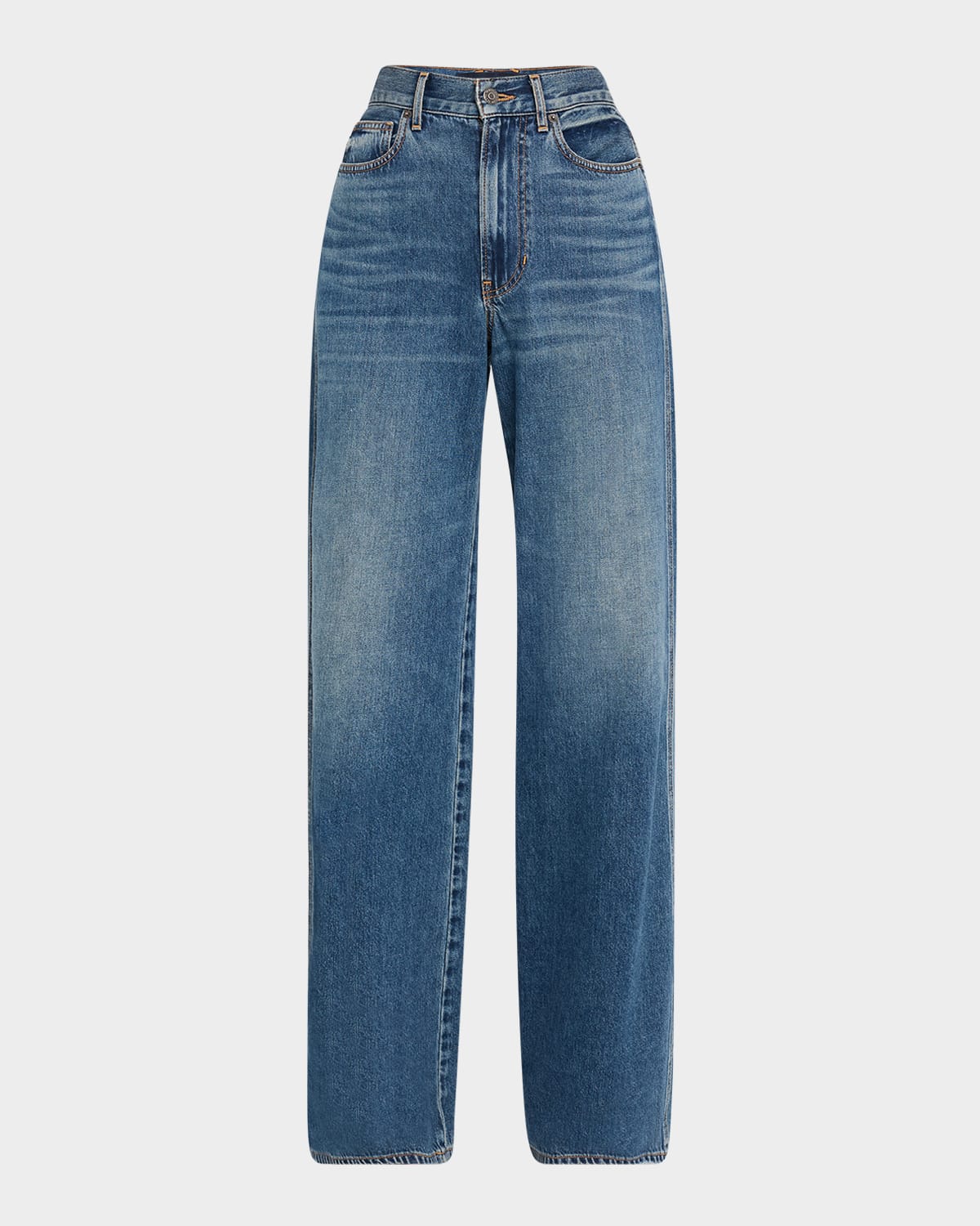 Veronica Beard Kasey Mid-rise Wide-leg Jeans
