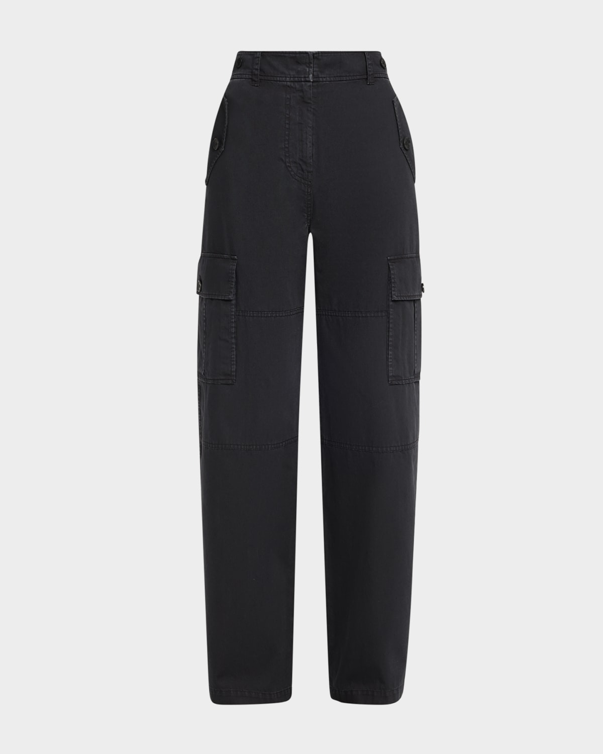 Ulla Johnson Aiden Mid-rise Cargo Pants In Black