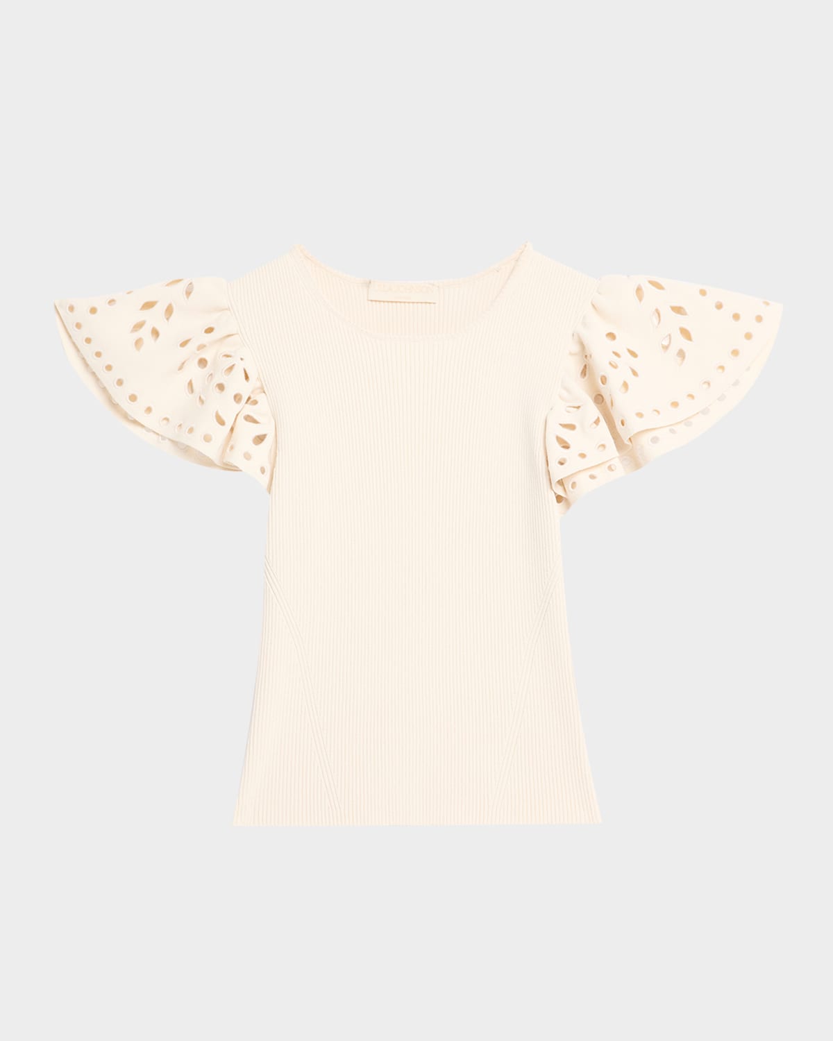 Ulla Johnson Edith Knit Ruffle-sleeve Top