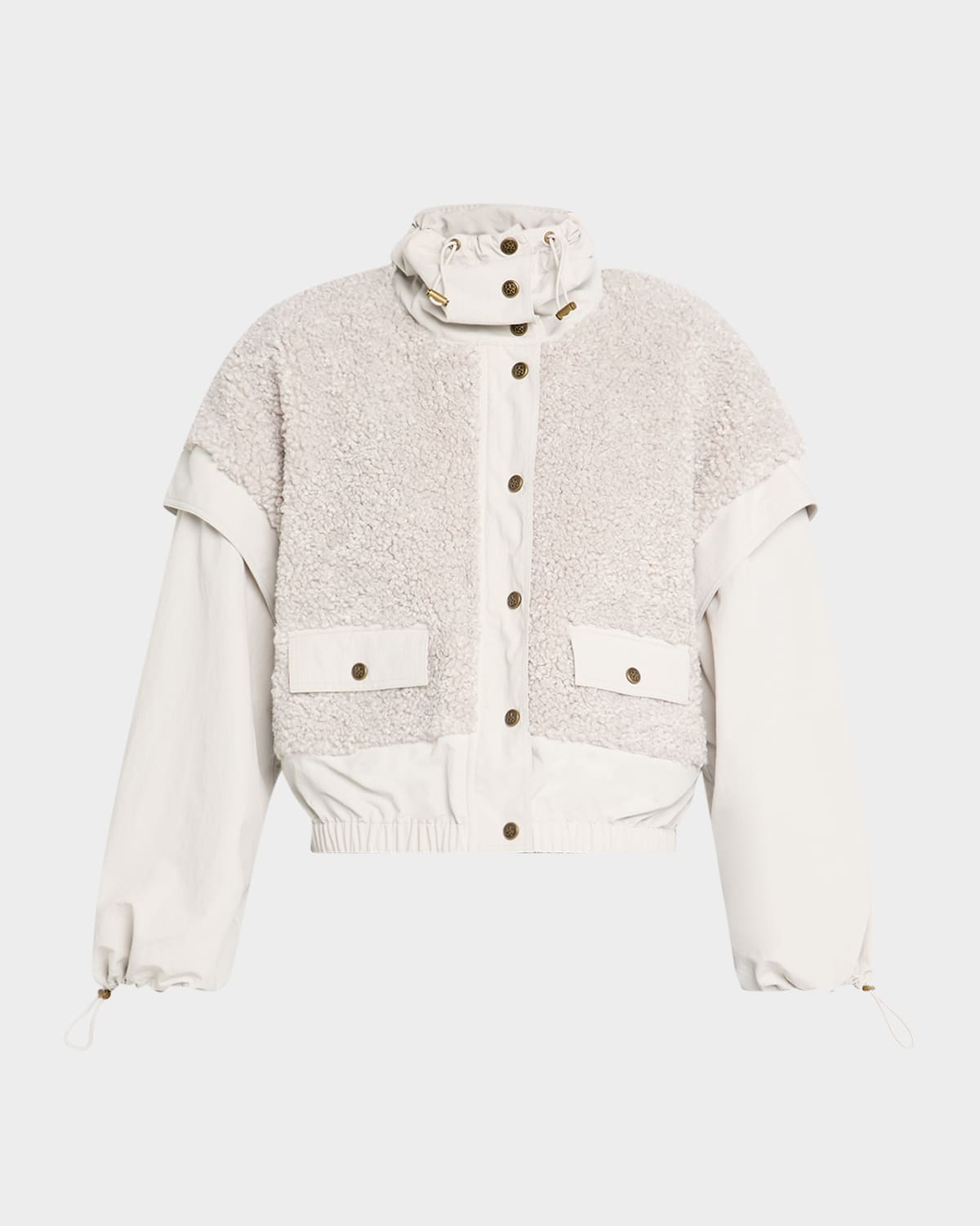 Ulla Johnson Aidan Teddy Fleece Jacket In Gray