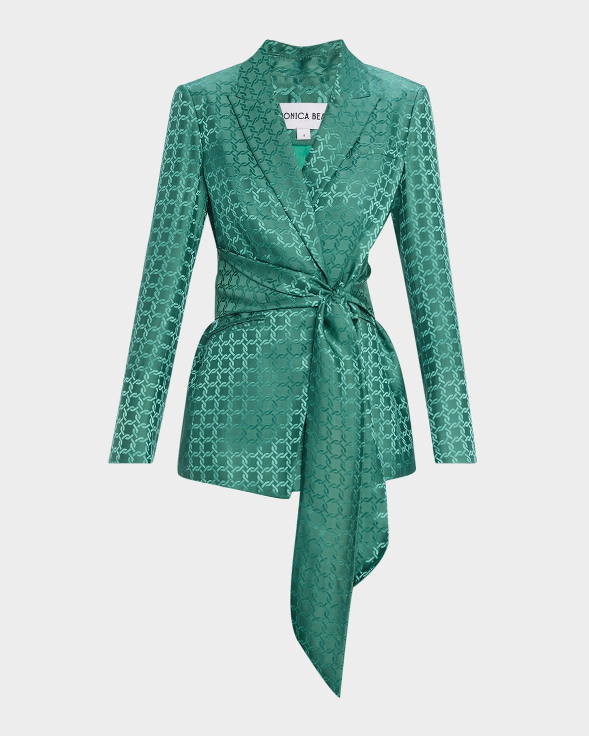 Issel Printed Tie-Front Jacket