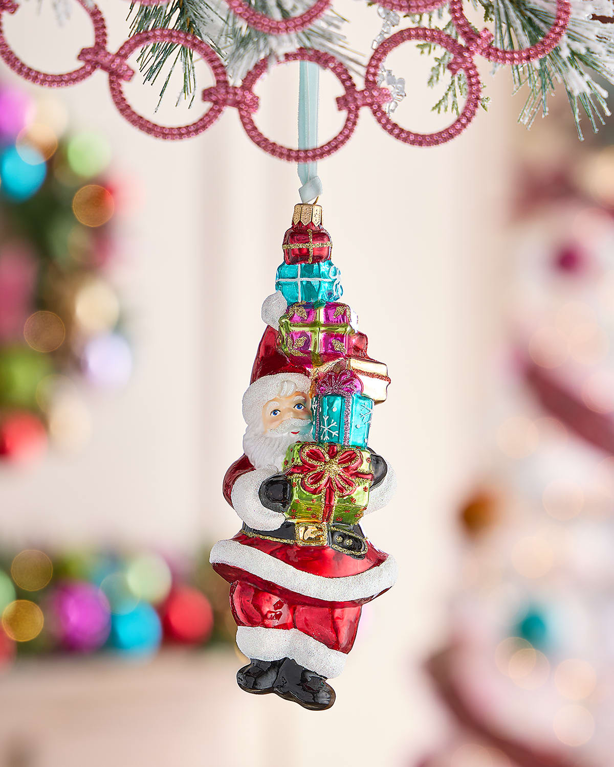 Neiman Marcus Be Good Get A Stack of Presents Christmas Ornament