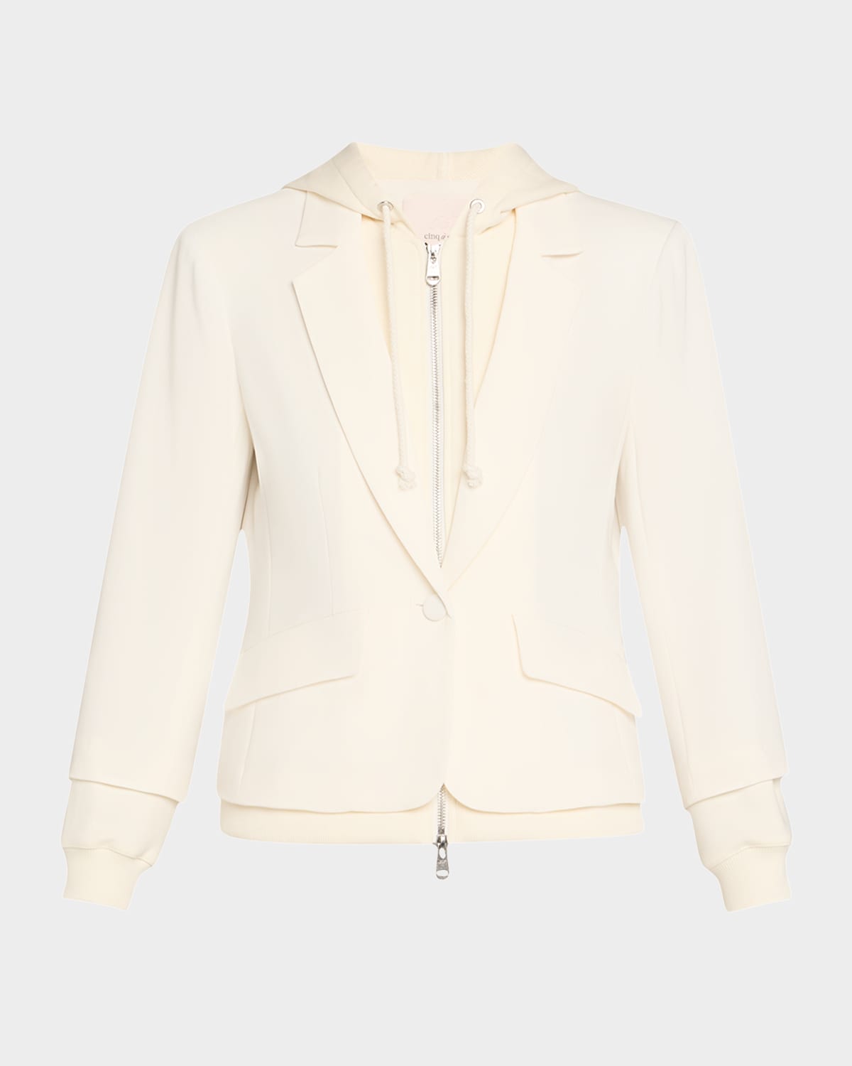 Cinq À Sept Khloe Le Petit Zip-front Blazer In Multi