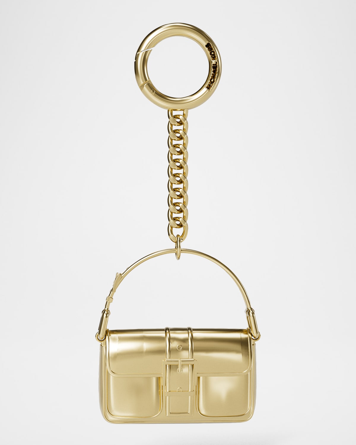 Michael Michael Kors Colby Bag Charm In Pale Gold