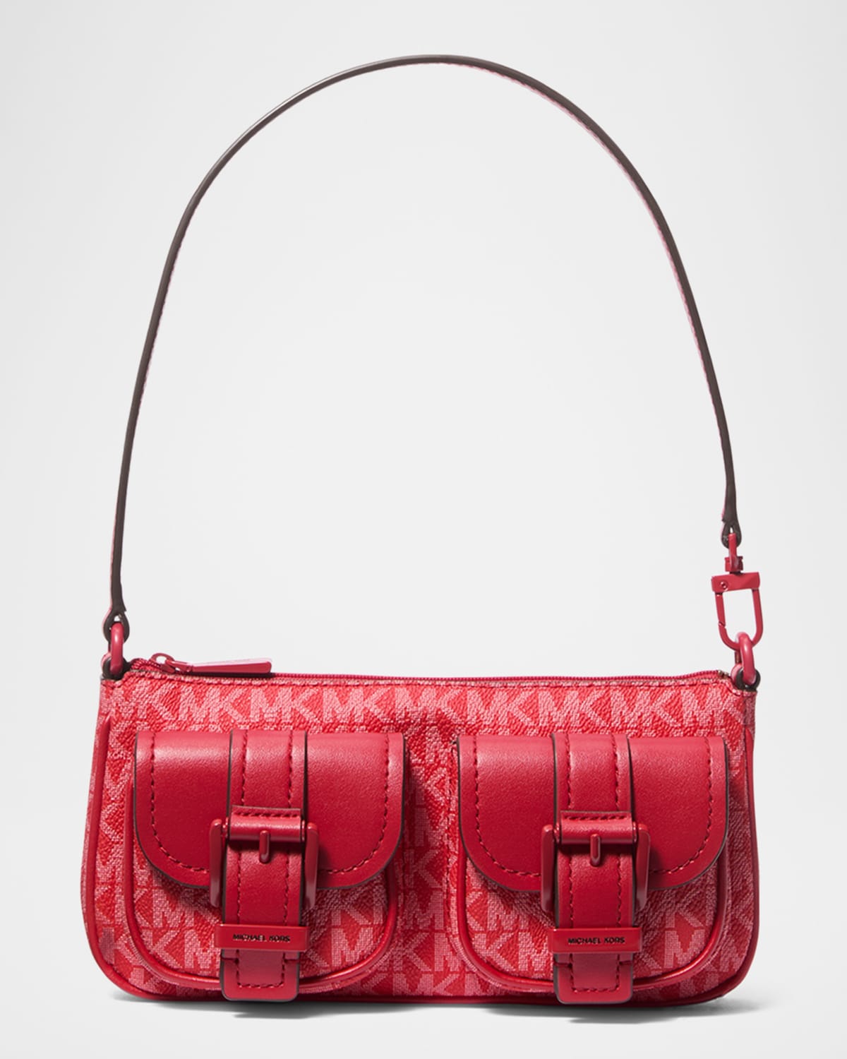 Michael Michael Kors Zoe Small Convertible Signature Logo Pouchette Shoulder Bag