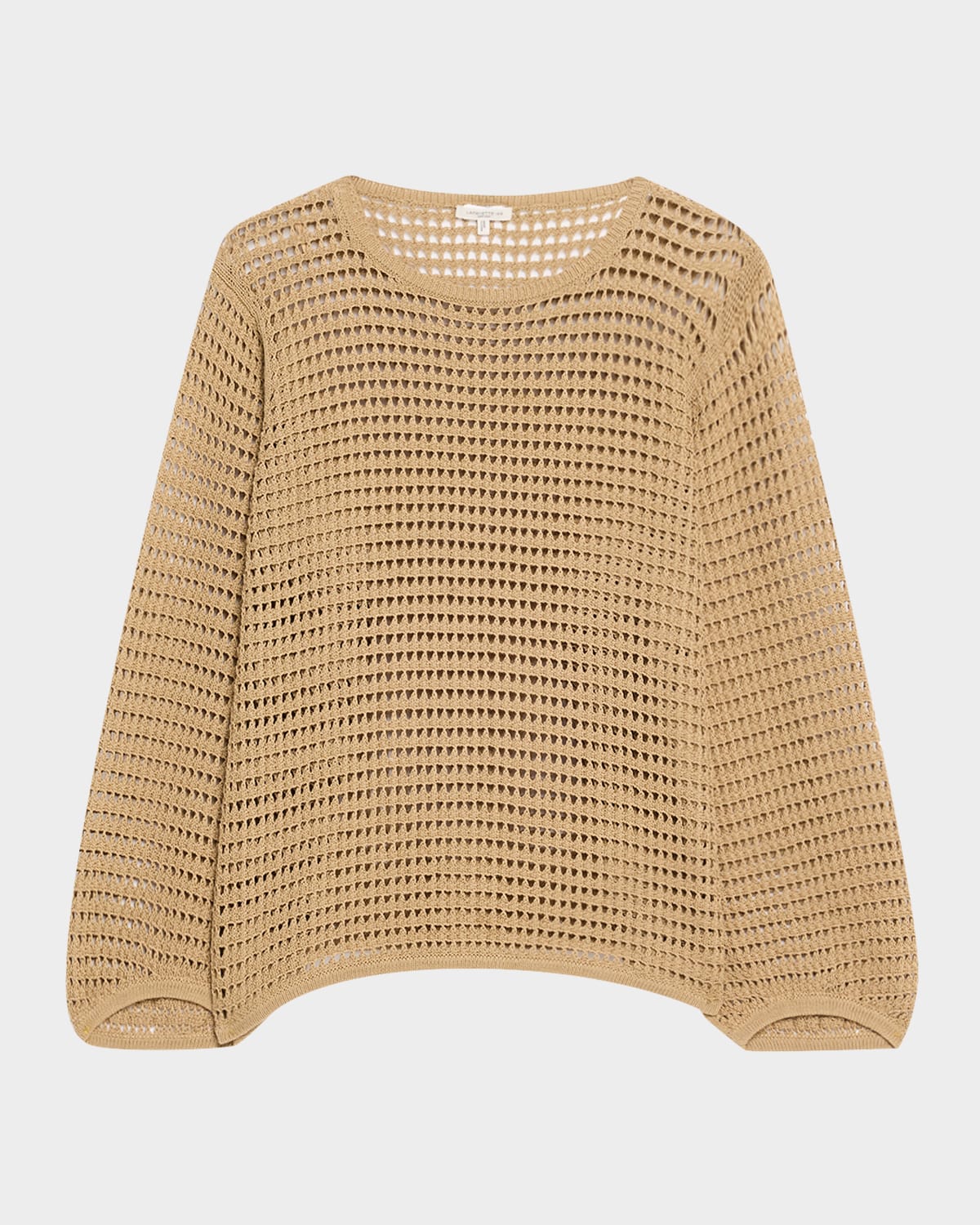 Shop Lafayette 148 Open-stitch Cotton Rope Yarn Sweater