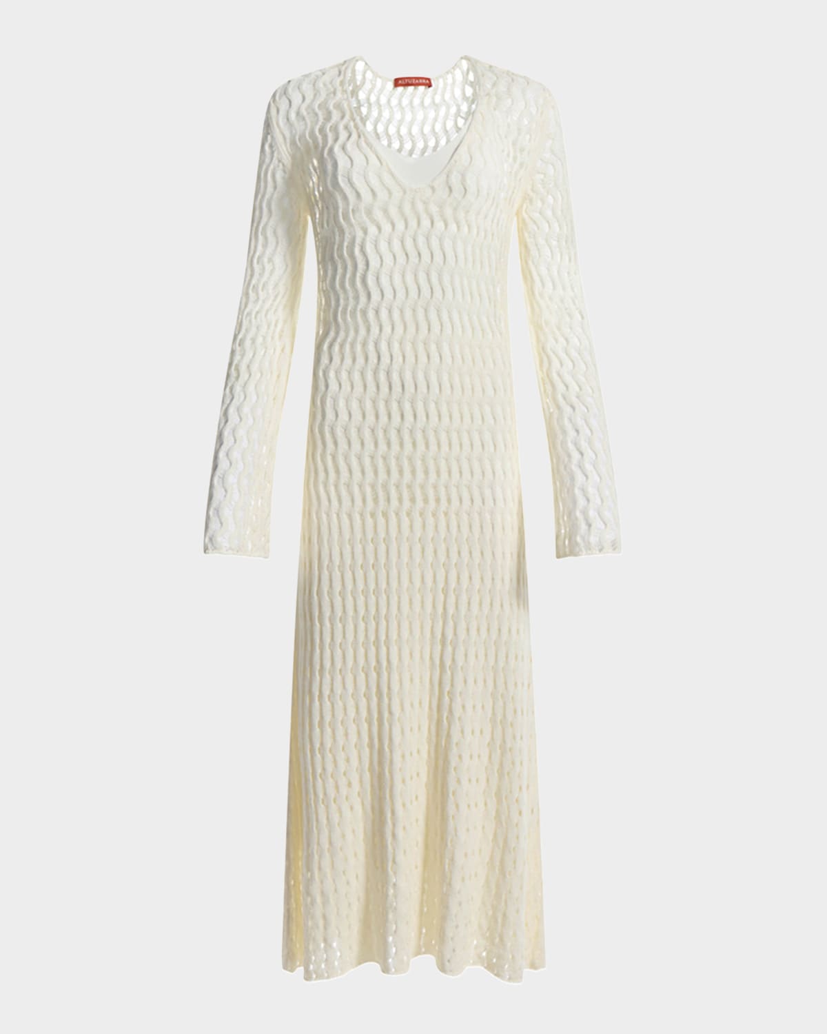 Altuzarra Jemmy Open Knit Long-sleeve Midi Dress