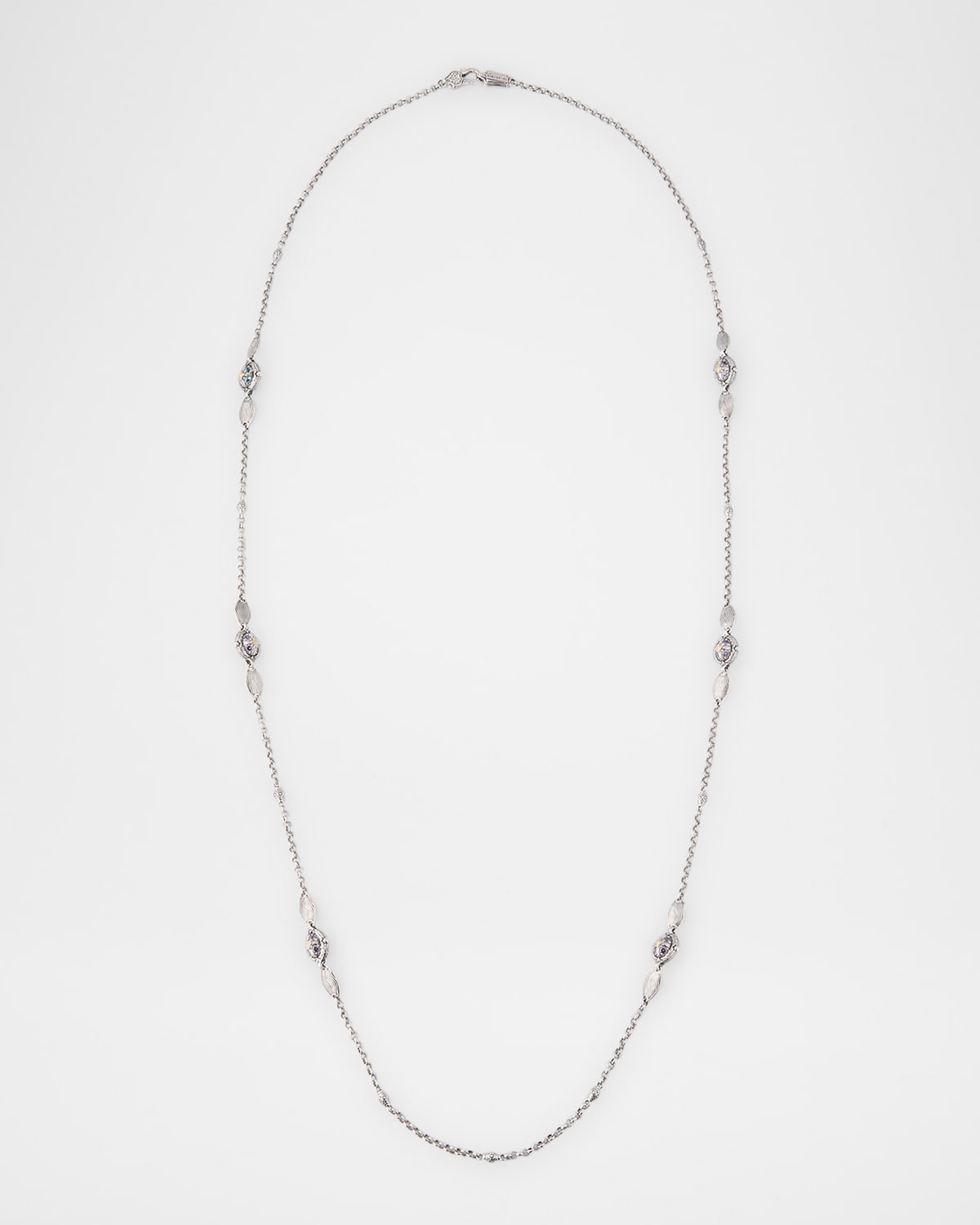 Kyma Amethyst, Quartz and Swiss Topaz Necklace