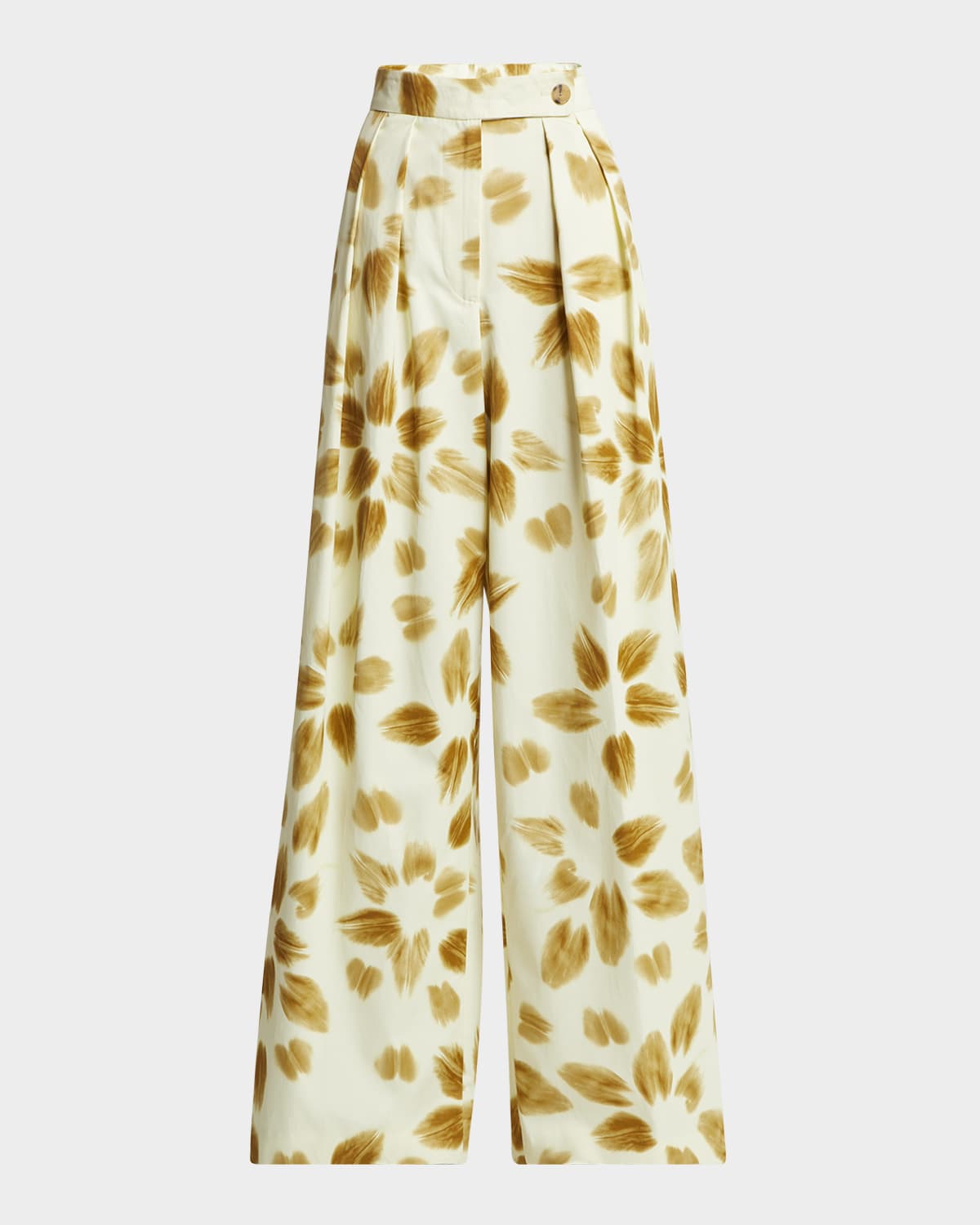 Dries Van Noten Pamplona Pleated Wide-leg Pants In White