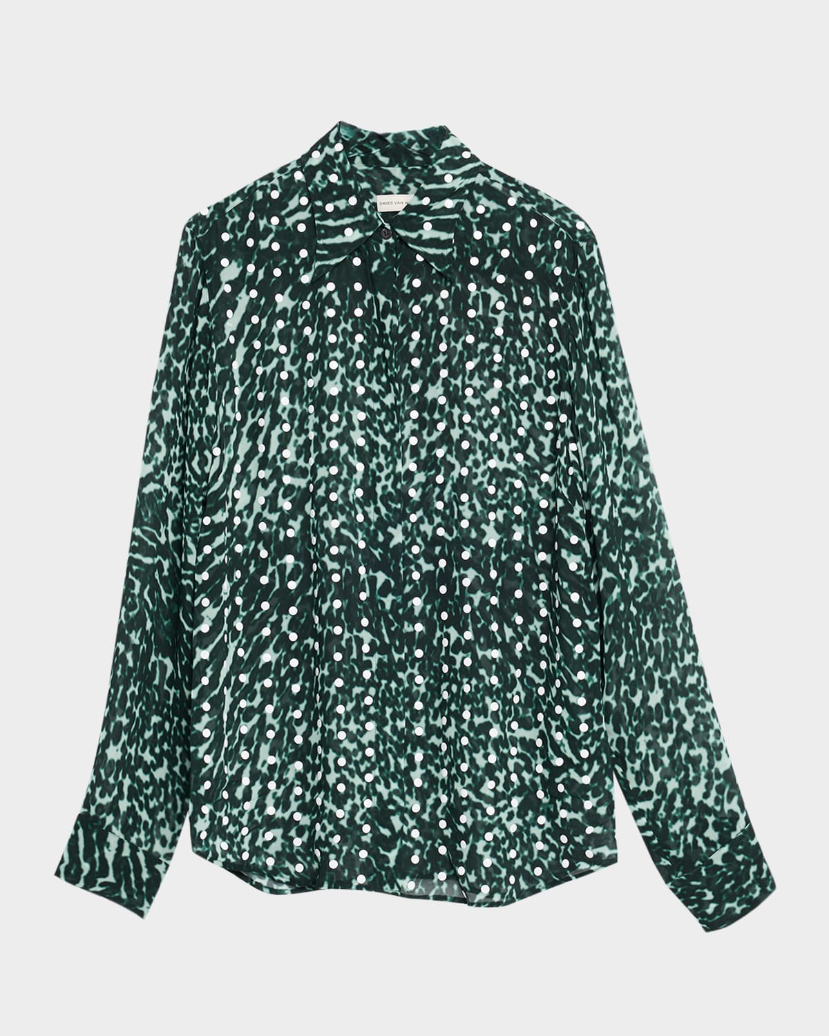 Dries Van Noten Chowy Polka-dot Print Button-down Shirt