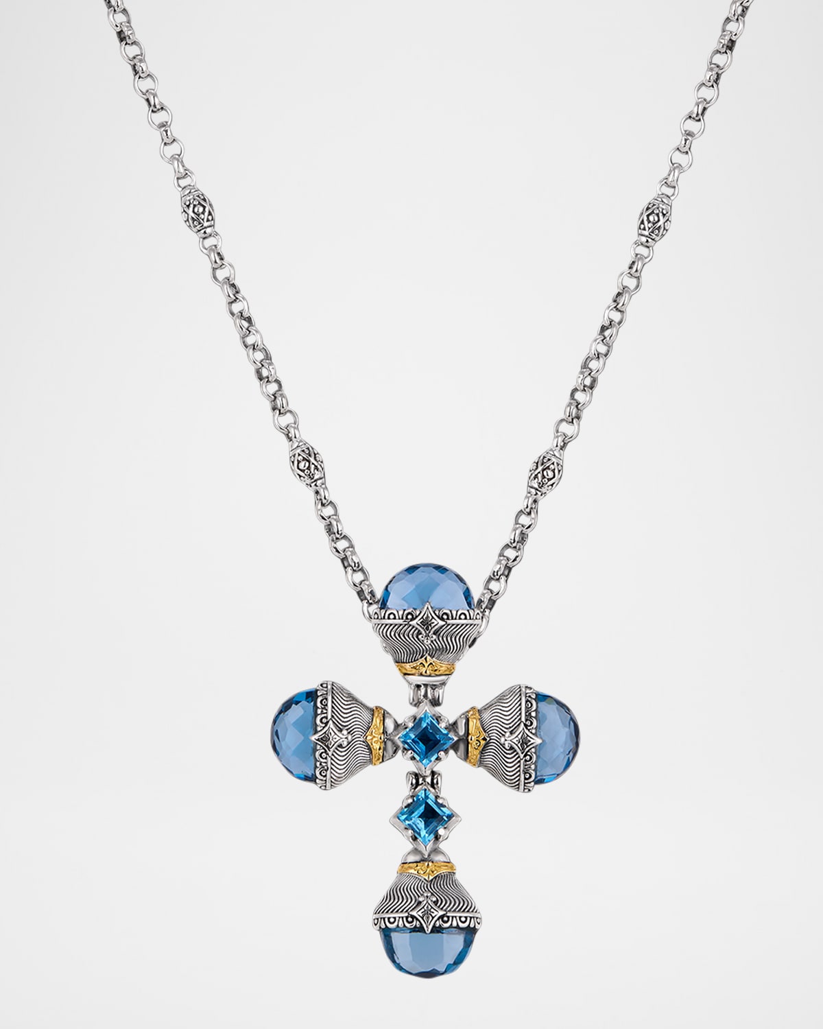 Kyma Blue Spinel and Swiss Blue Topaz Necklace