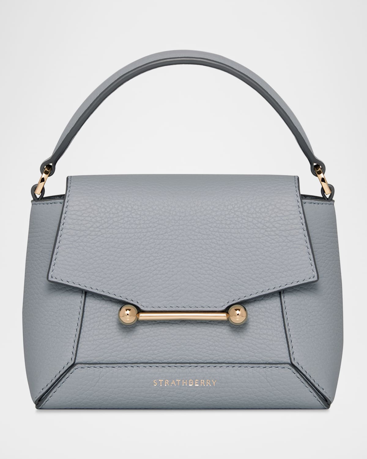 Strathberry Mosaic Nano Leather Top-handle Bag In Blue