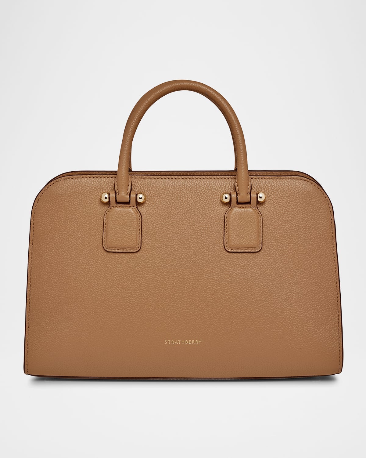 Strathberry Georgia Fine Grain Leather Crossbody Bag In Brown