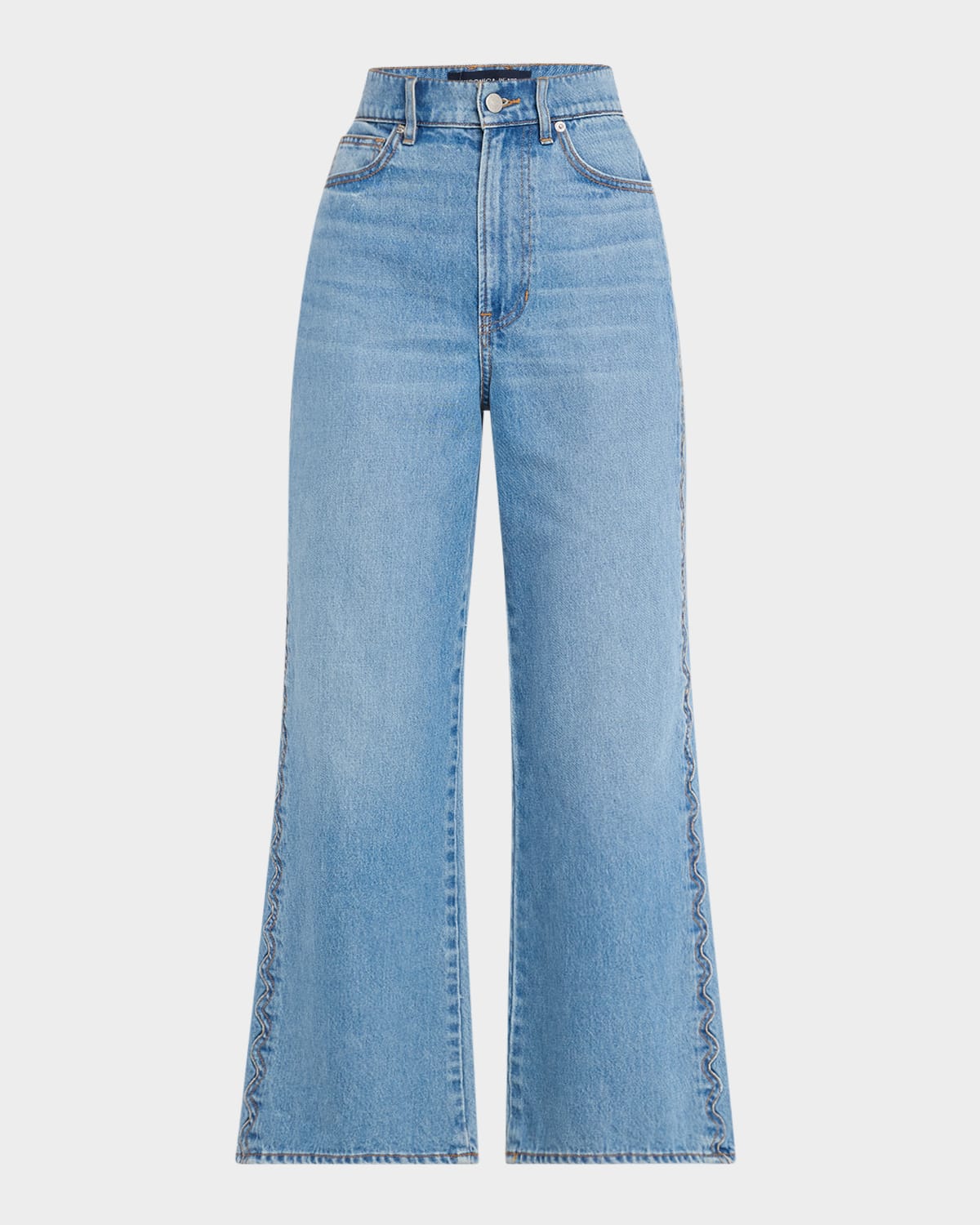 Veronica Beard Taylor Crop High-rise Wide Jeans