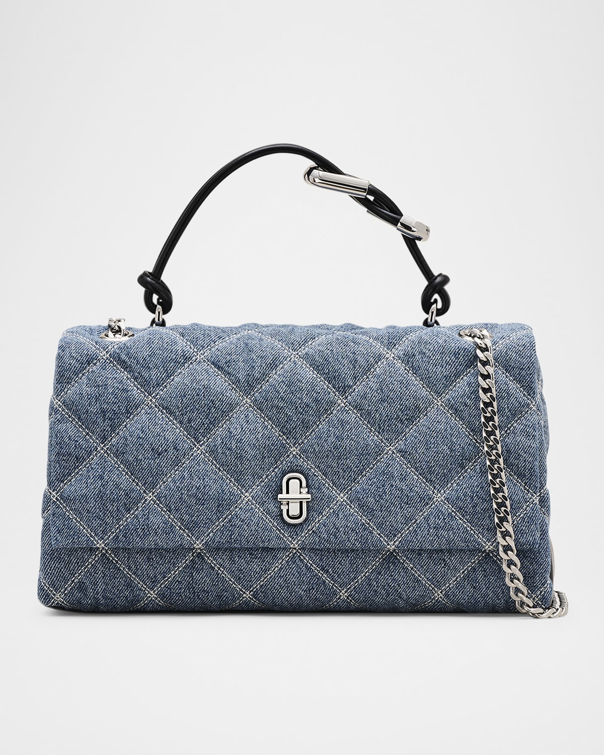 Marc Jacobs Dual Quilted Denim Shoulder Bag