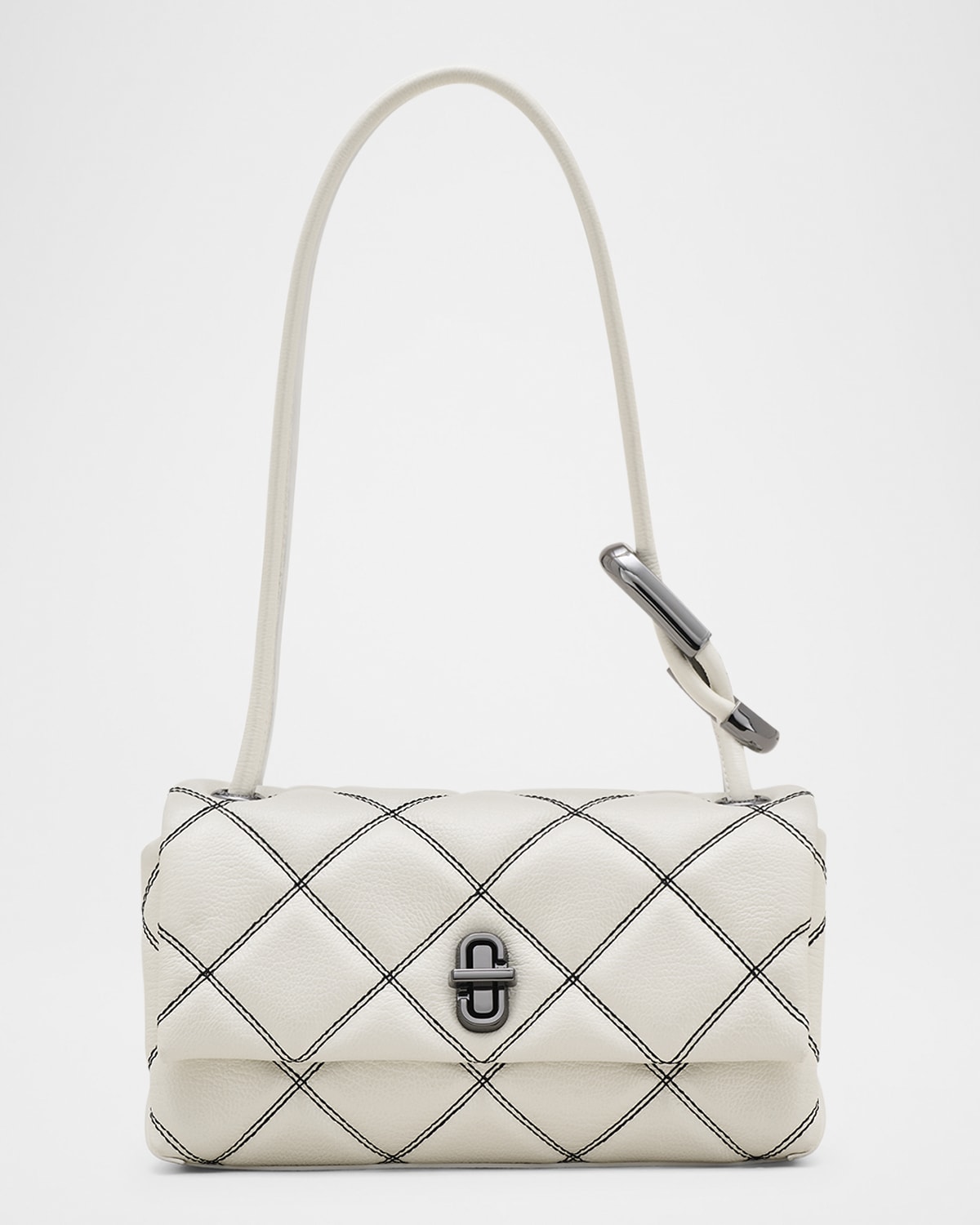Marc Jacobs White And Black The Mini Dual Shoulder Bag