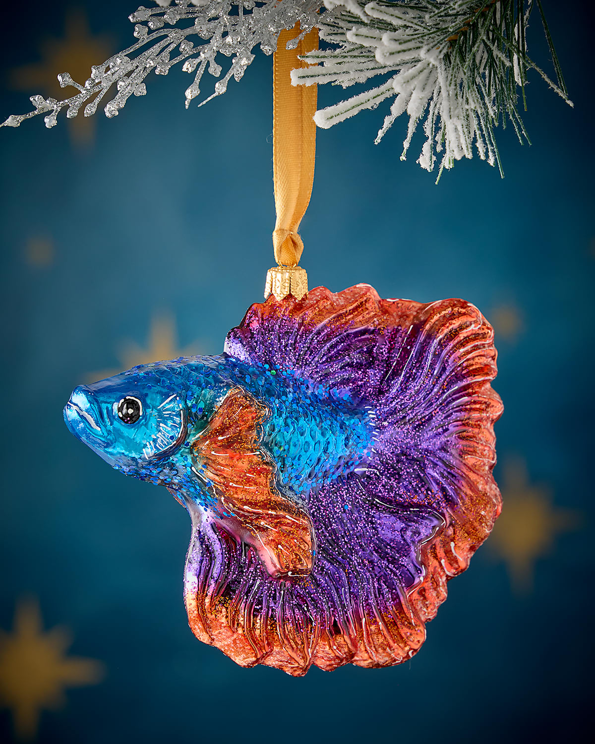 Neiman Marcus Betta Fish Christmas Ornament In Multi