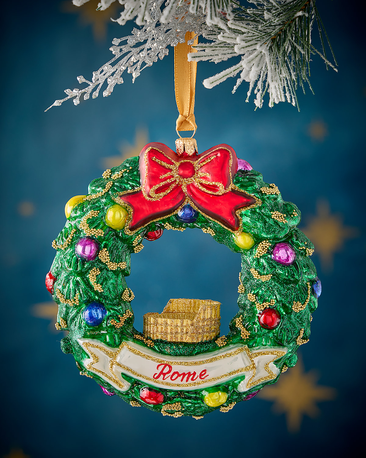 Neiman Marcus Rome Wreath Christmas Ornament
