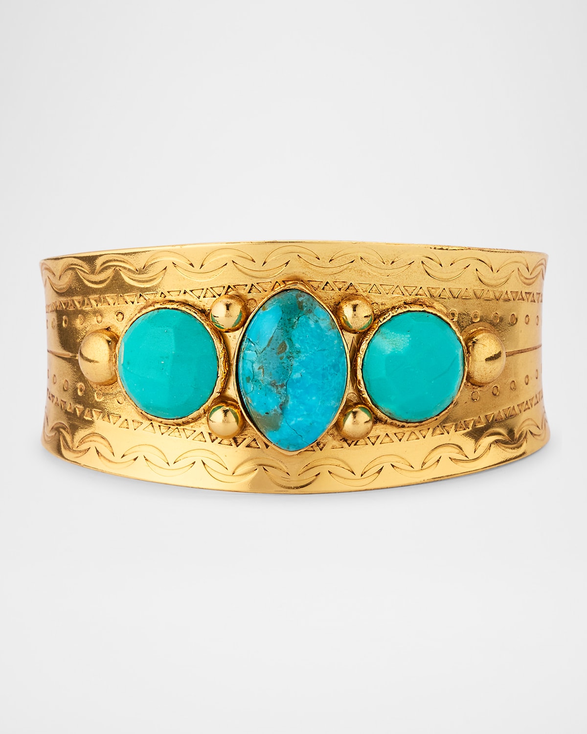 Turquoise Cabochon Cuff Bracelet