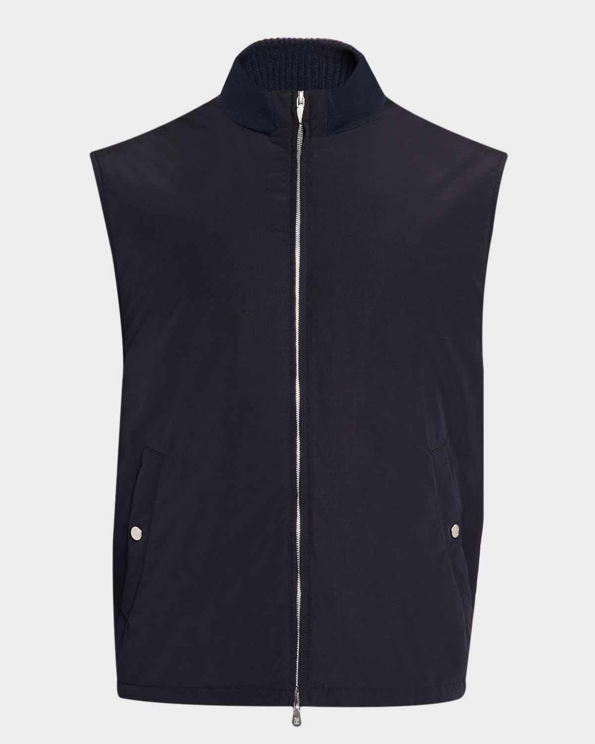 Brunello Cucinelli High-neck Down Gilet In Blue