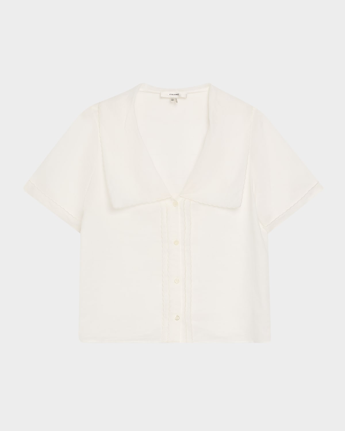 Frame The Scallop Sailor Blouse In White