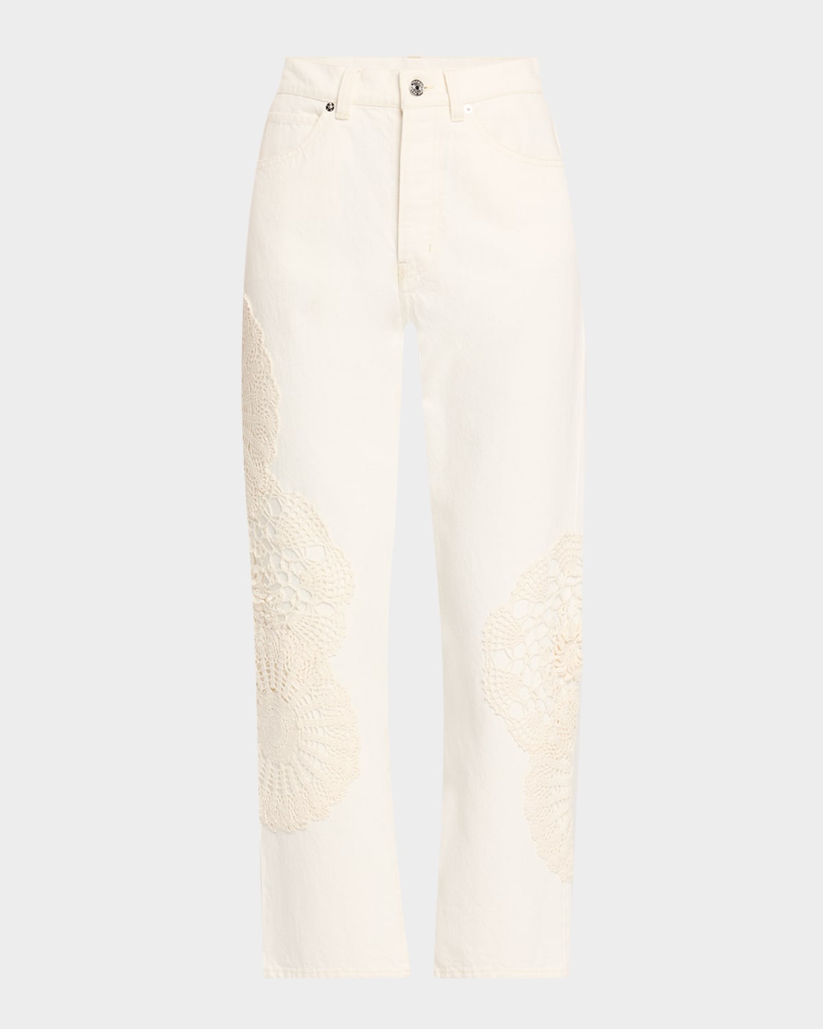 FRAME THE CROCHET VERTICAL CROP JEANS 