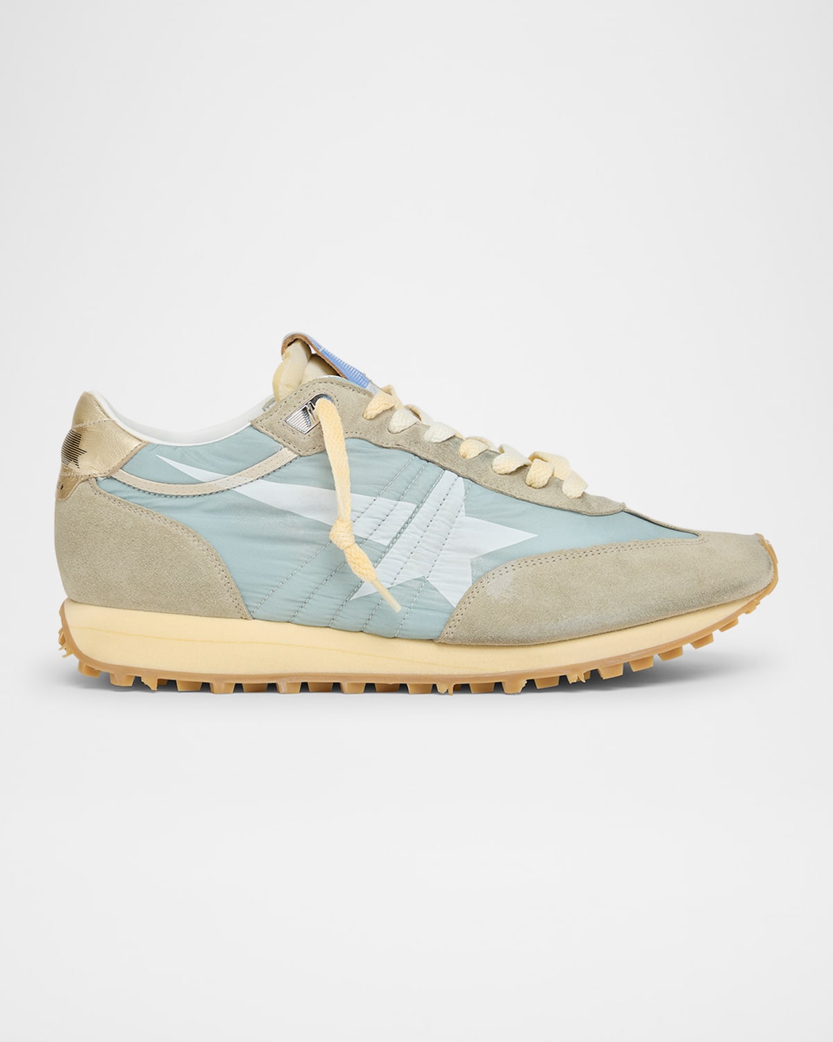 Golden Goose Low Top Sneakers Contrast Stitching In Brown