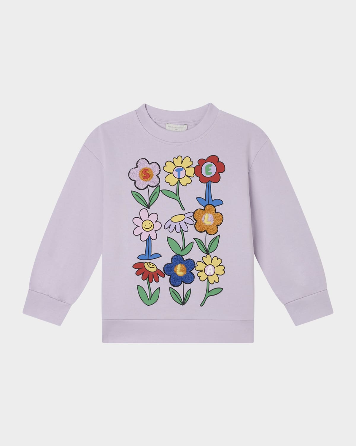 Stella Mccartney Printed Cotton Jersey Sweatshirt In Purple