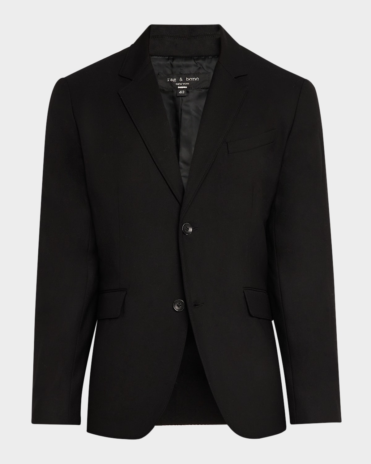 Rag & Bone Men's Butler Ripstop Wool Blazer In Black