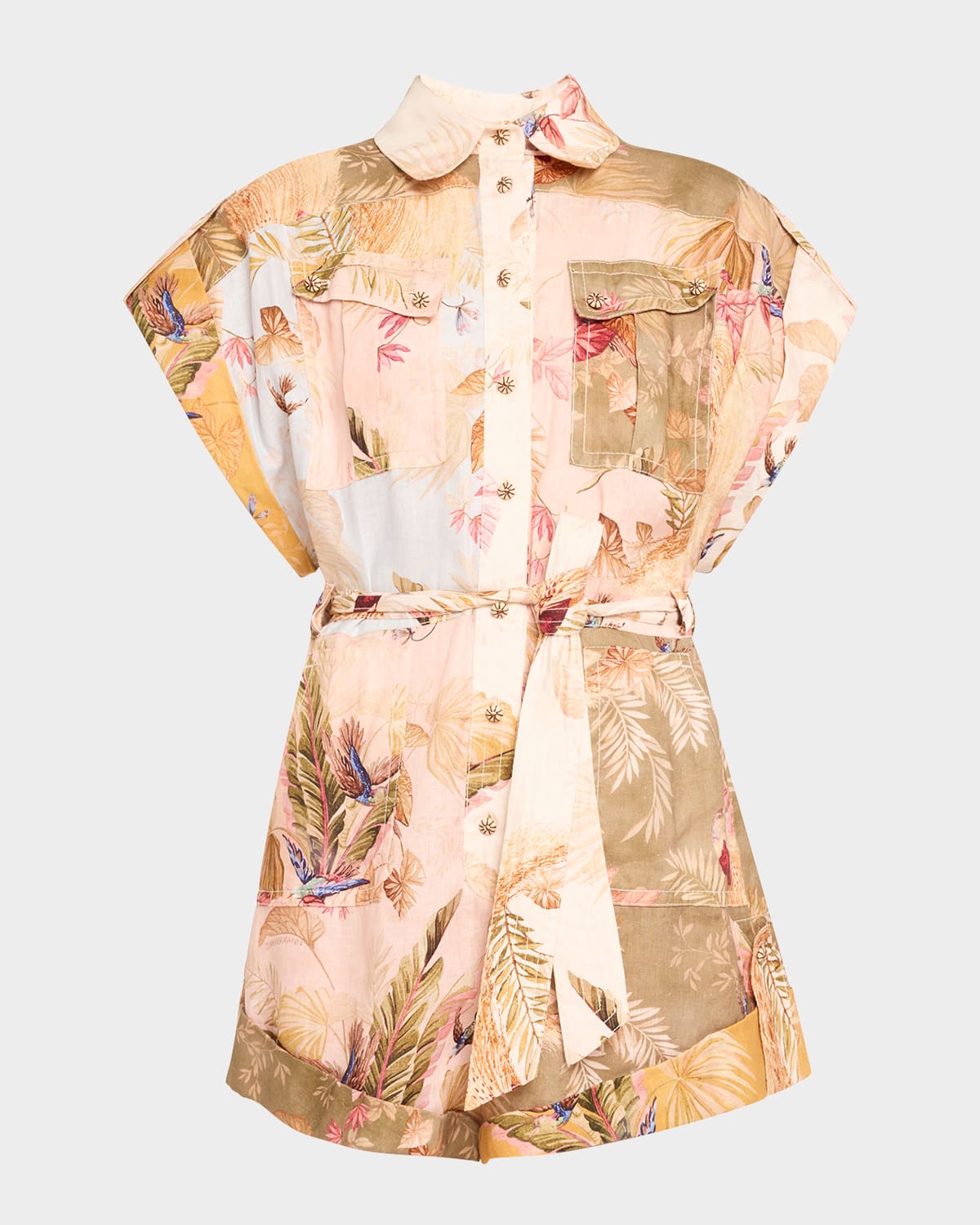 Zimmermann Ascension Cuffed Playsuit