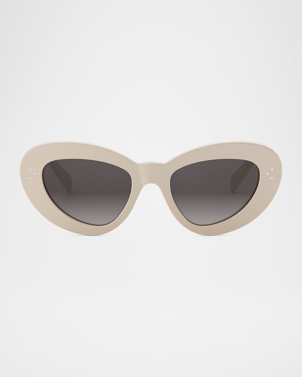 Celine 3 Dots Cat Eye Sunglasses In Ivory Gradient Brown