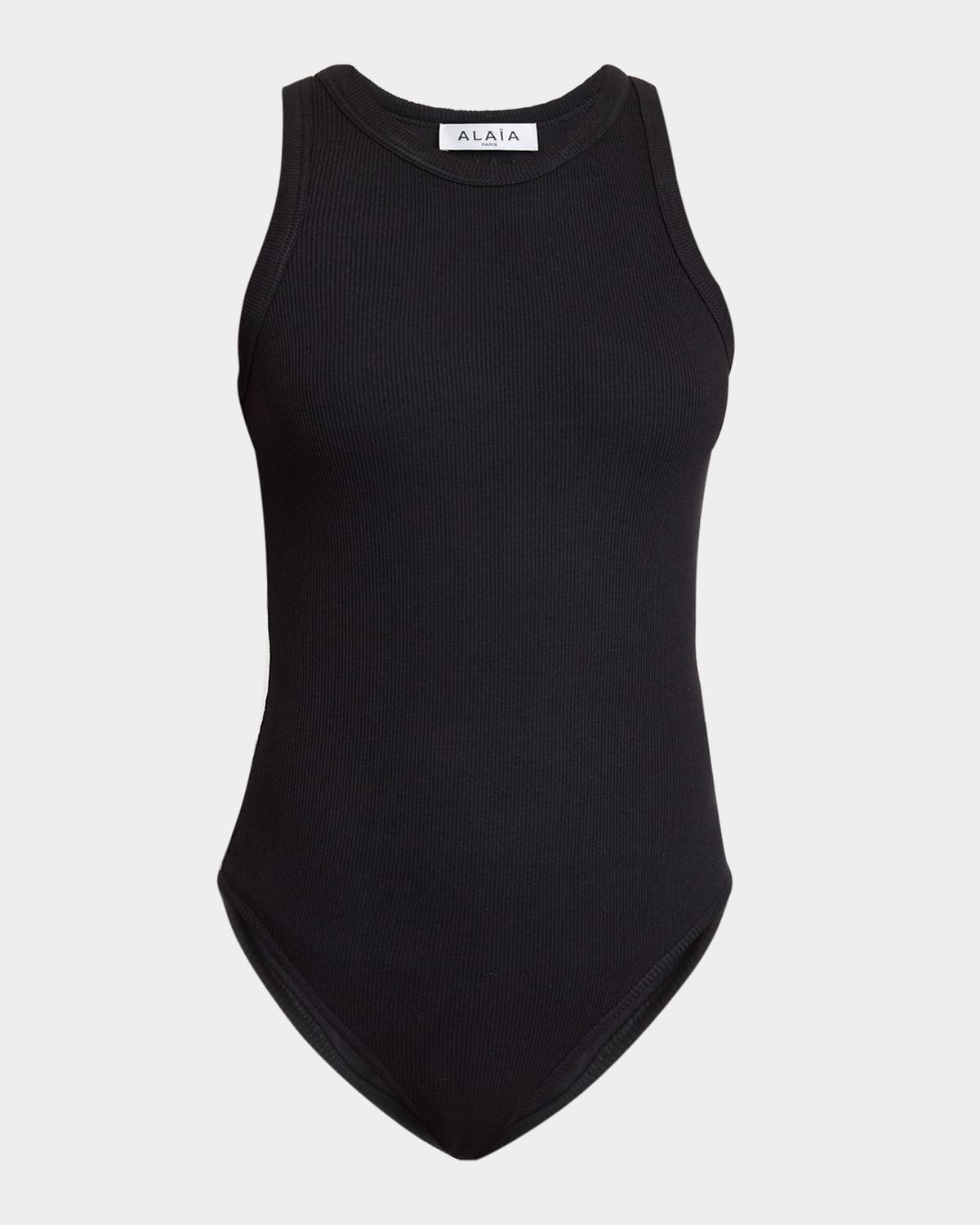 Alaïa Ribbed Texture Scoop Neck Sleeveless Body