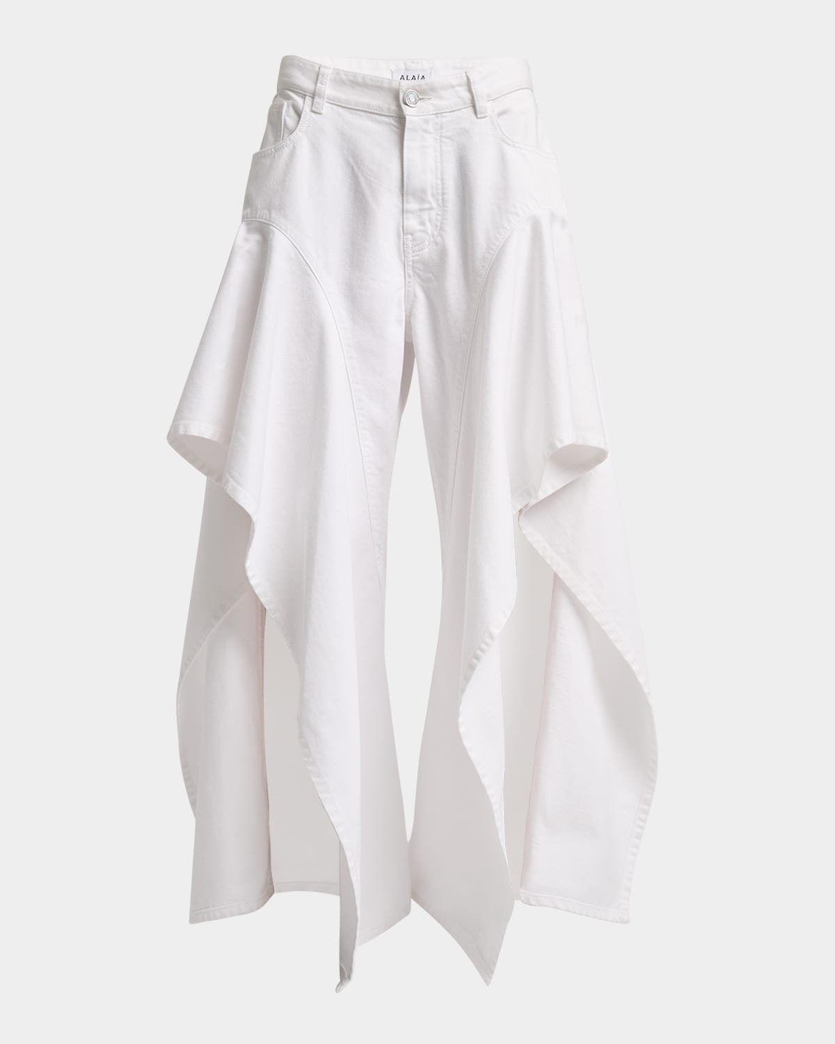 Alaïa Ruffle Slit Jeans