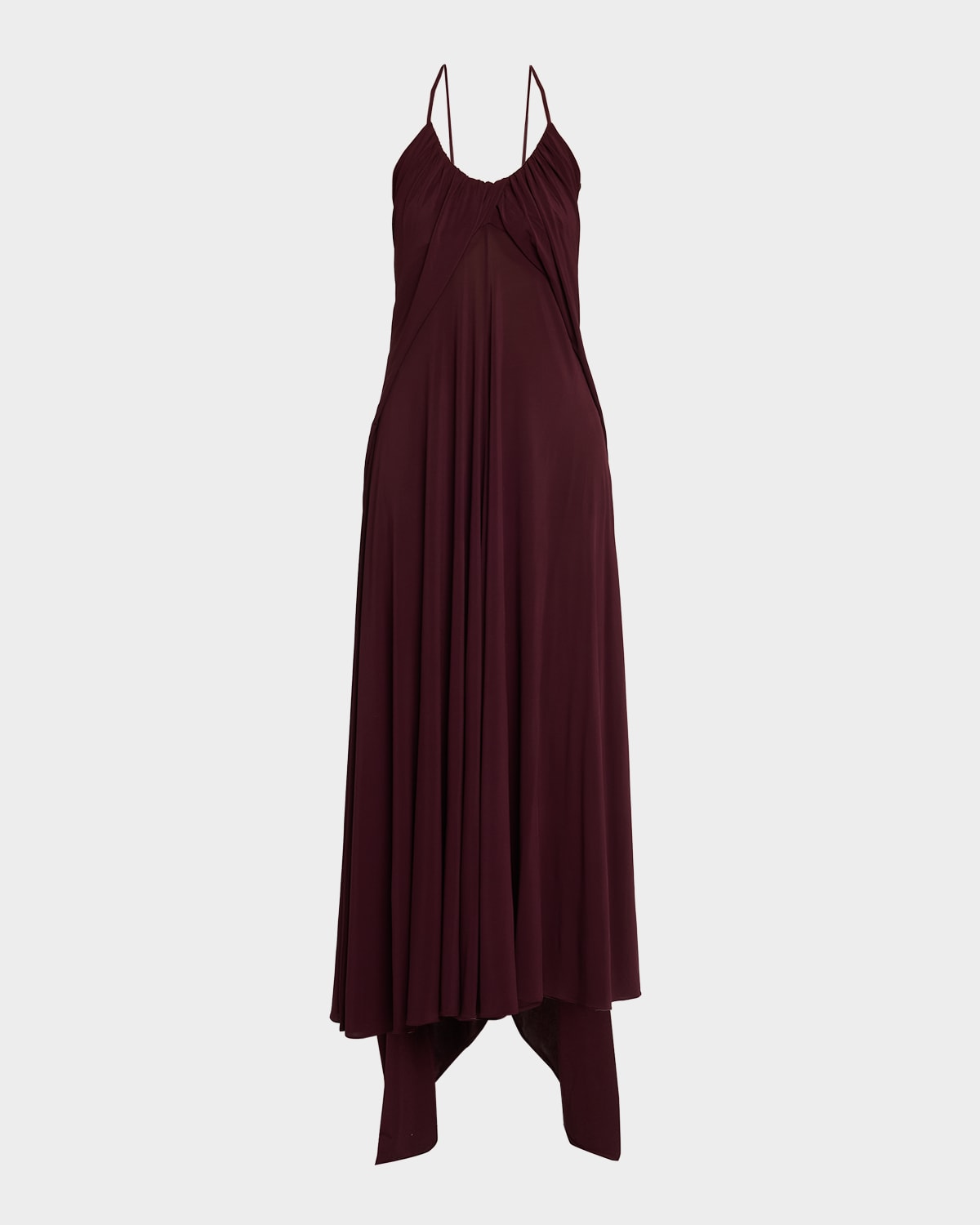 Alaïa Draped Halter Backless Gown In Red