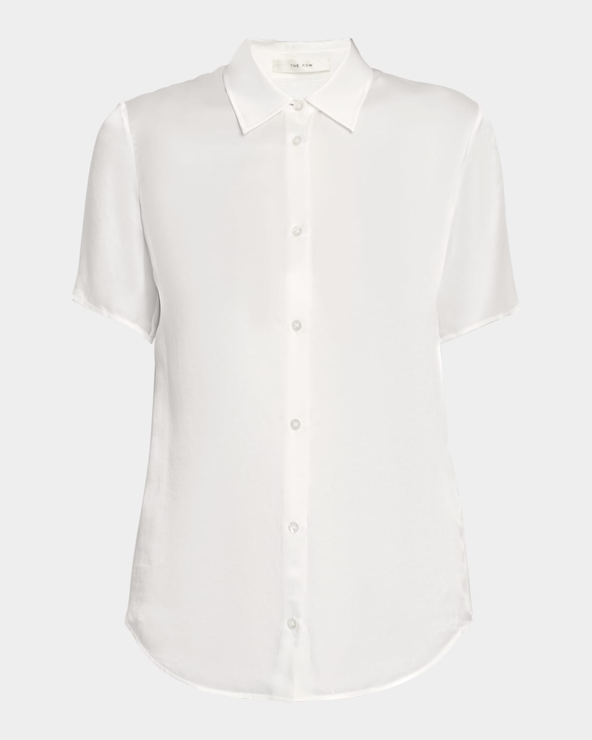 The Row Petrova Button-front Shirt In White