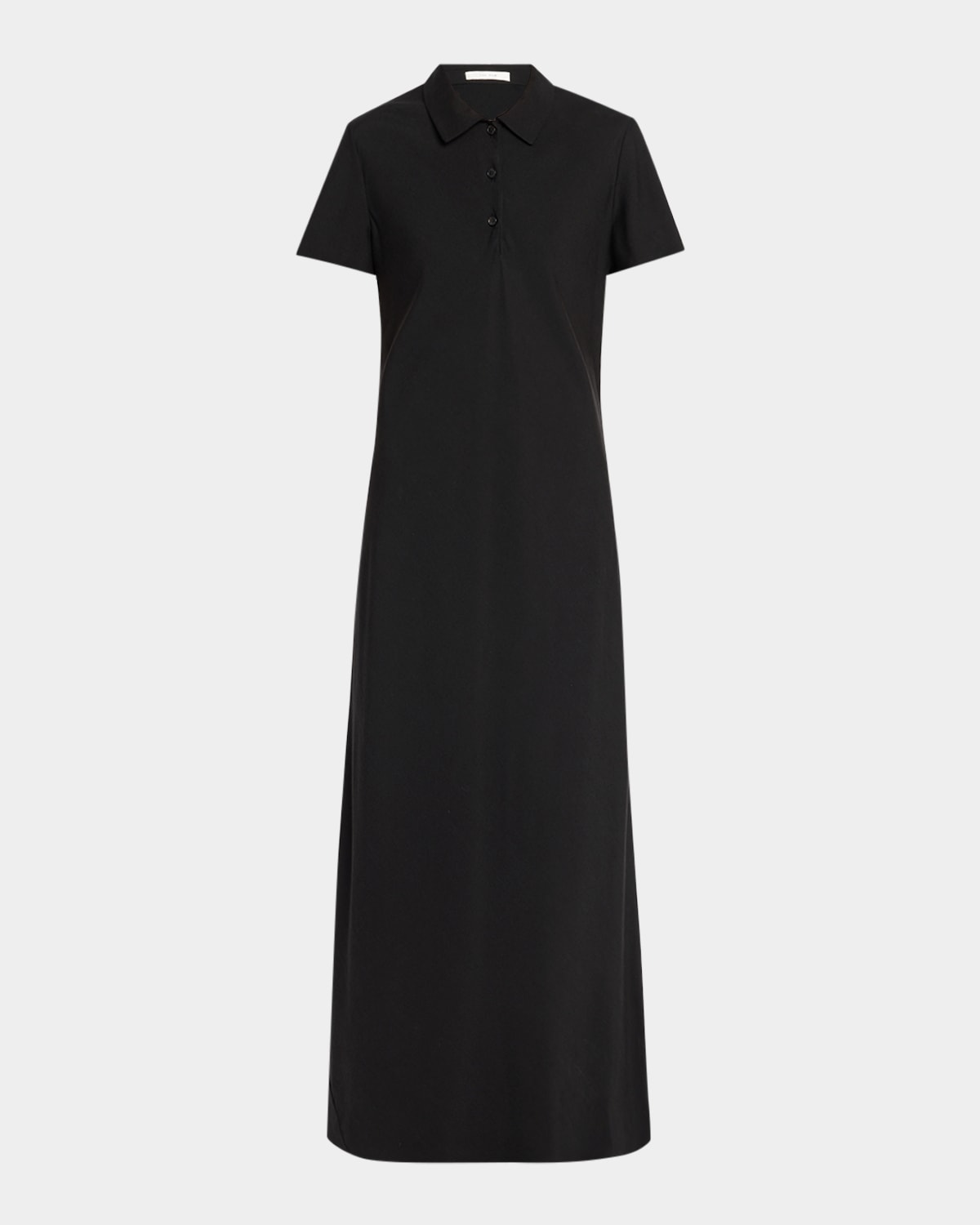 The Row Valenit Short-sleeve Maxi Dress In Black