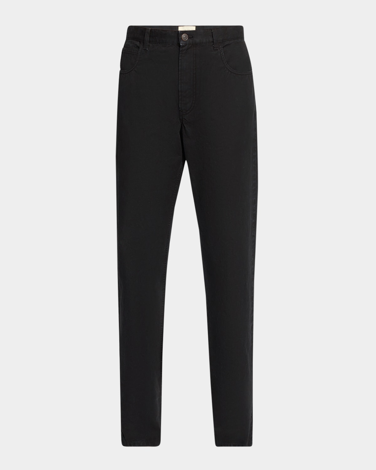 The Row Landais Mid-rise Straight-leg Jeans In Black