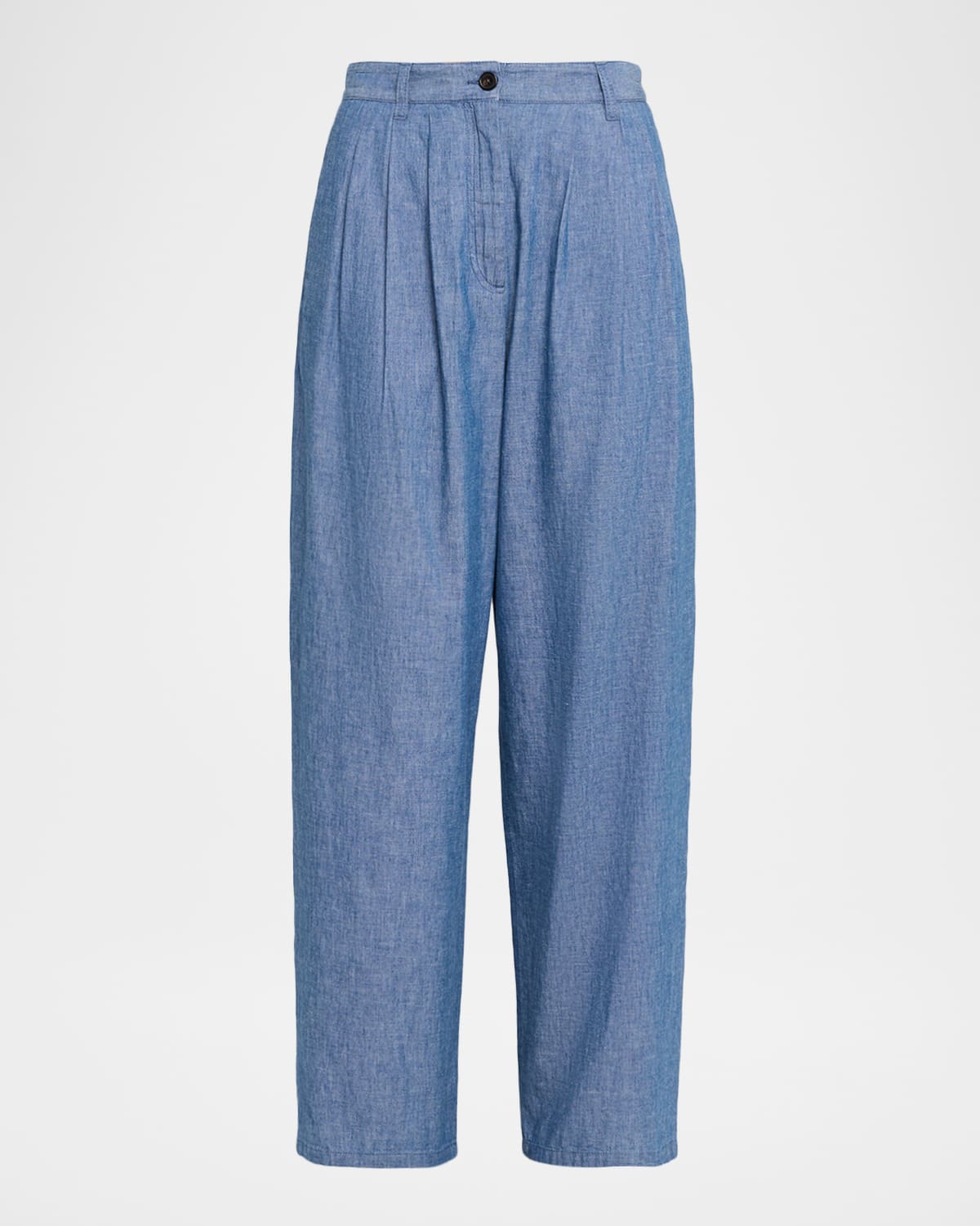 The Row Rufos Twill Wide-leg Pants In Blue
