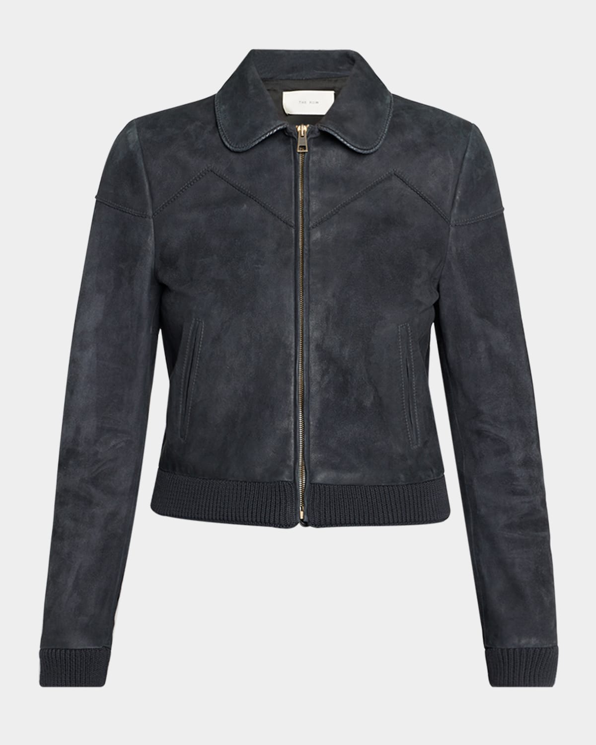 The Row Axelette Suede Jacket In Black