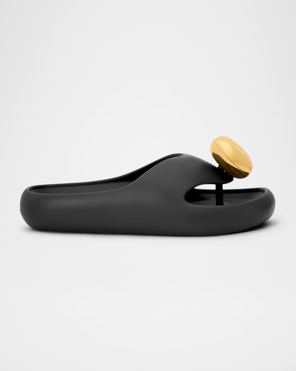 Loewe Pebble Patent Toe-post Slide Sandals