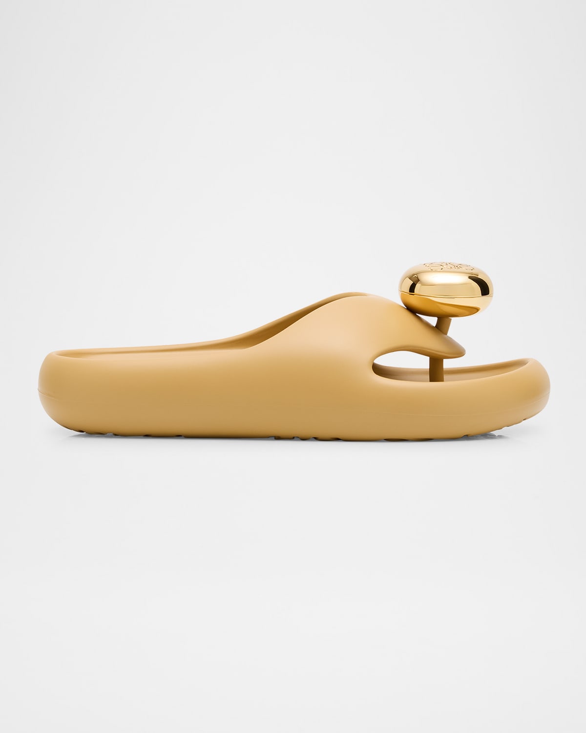 Loewe Pebble Patent Toe-post Slide Sandals