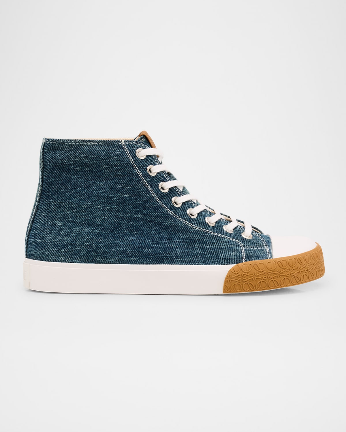 Loewe Bloc Denim Sneakers In Blue