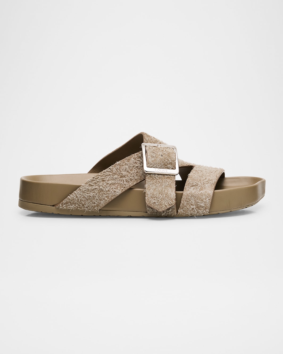 Men's Ease Brushed Suede Buckle Slide Sandals