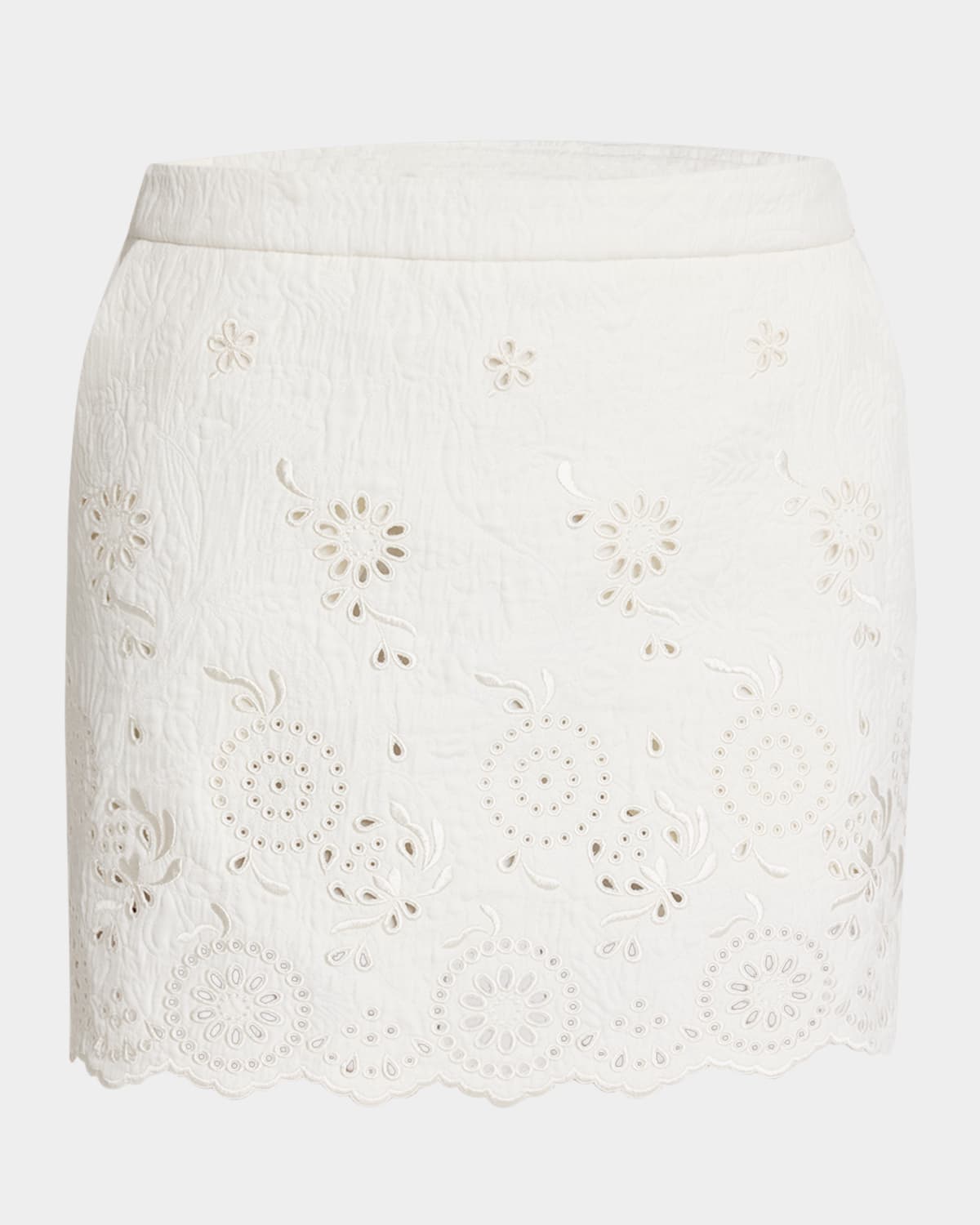 Chloé Embroidered Spongy Jacquard Mini Skirt