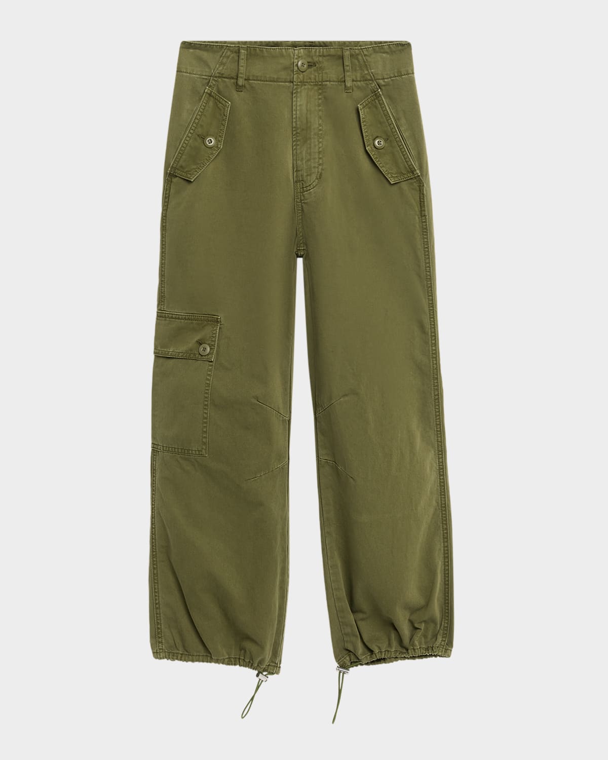 Veronica Beard Mandy Parachute Pant In Army In Green
