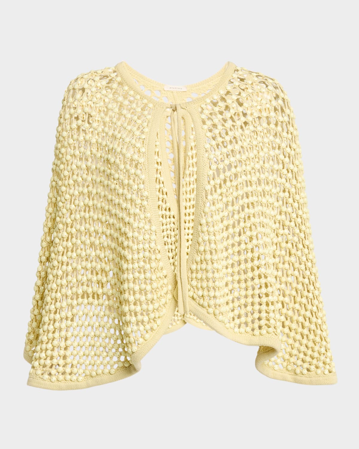 Diotima Crystal Net Knit Capelet In Yellow