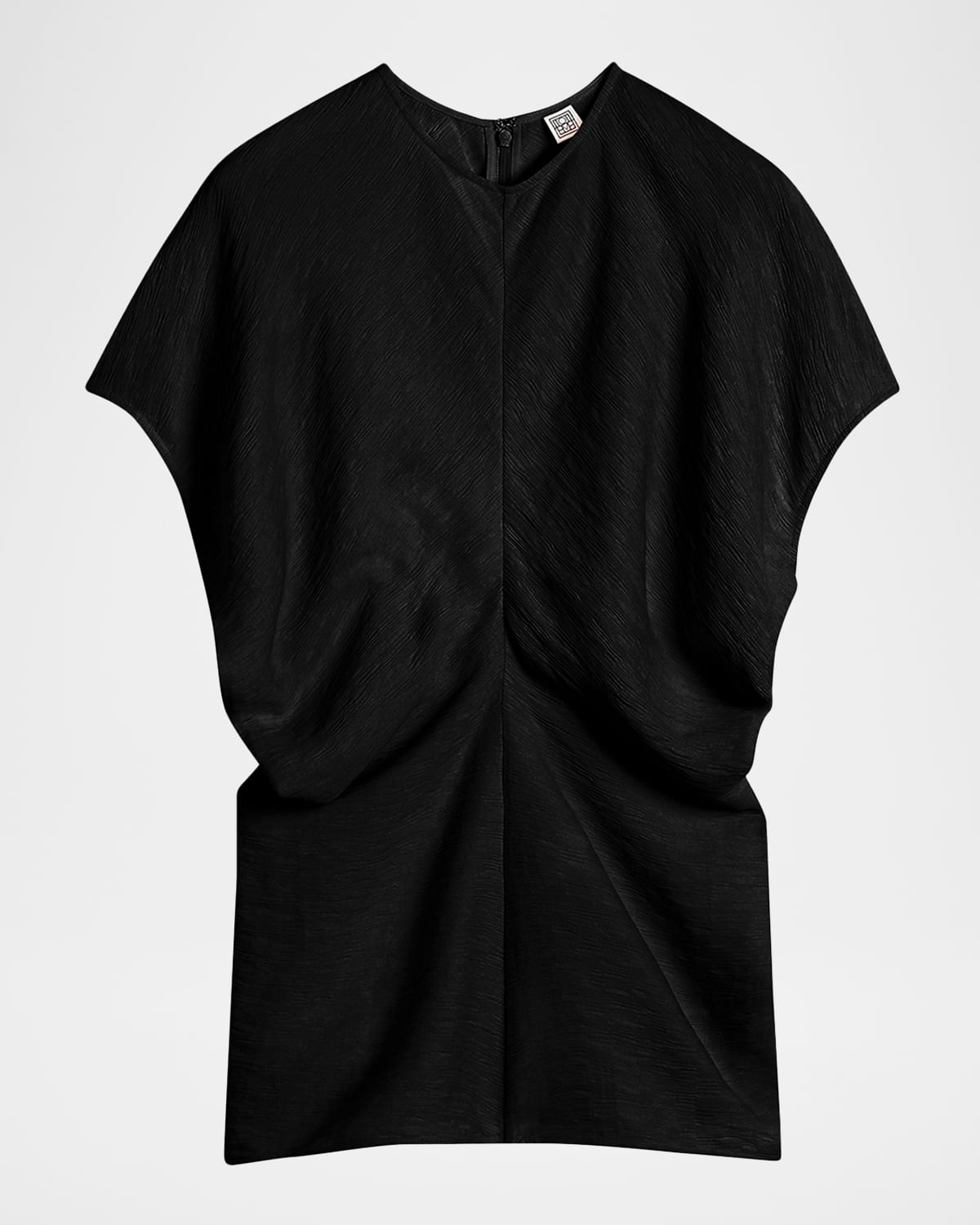 Totême Slouch Waist Short-sleeve Top In Black