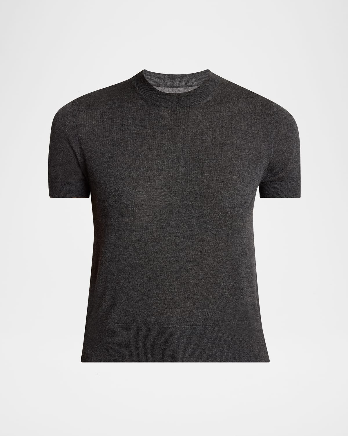 Givenchy Cashmere Short-sleeve Crewneck Sweater In Black