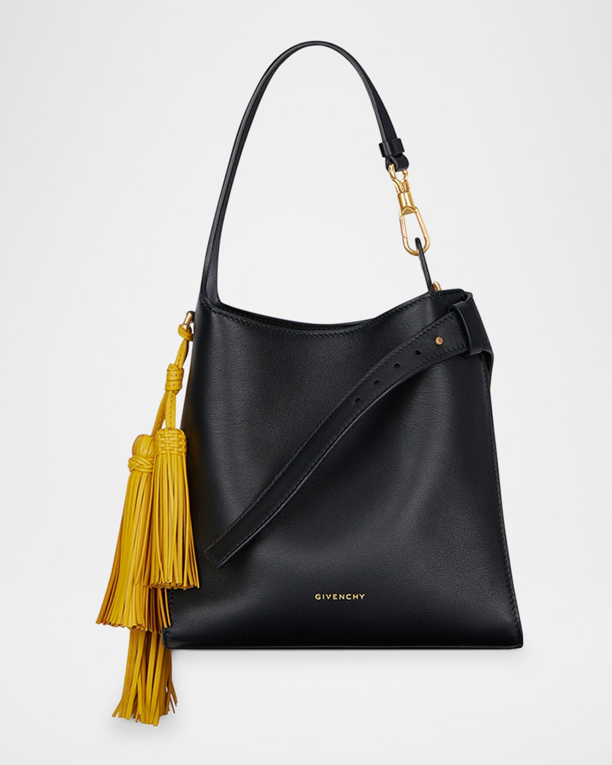 Givenchy Day Mini Hobo Bag In Smooth Leather In Black
