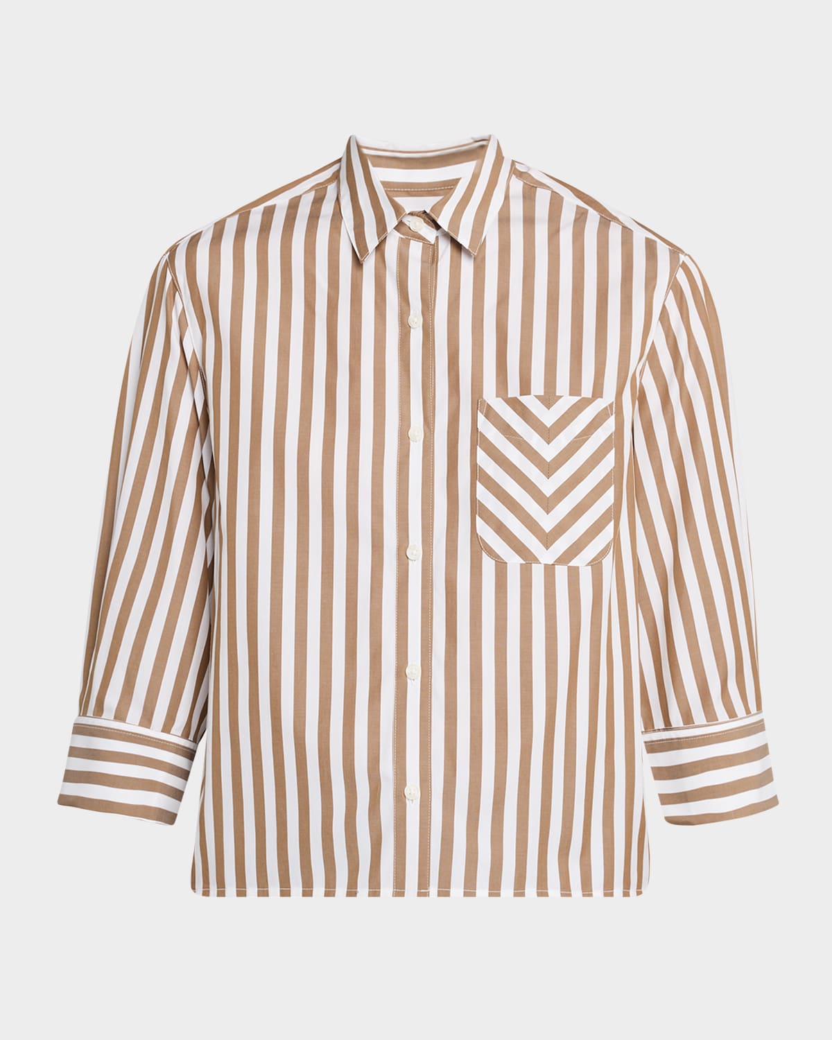 Rag & Bone Lucia Stripe Poplin Shirt In Nvyst